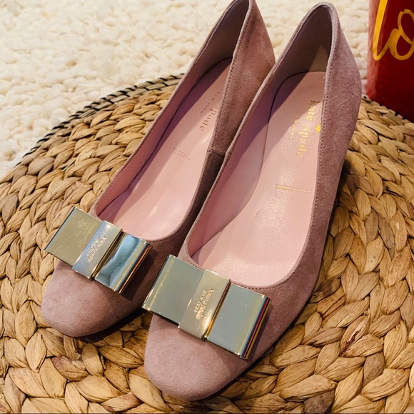 Kate Spade | NY Dijon Bow Suede Block Heel Size 5